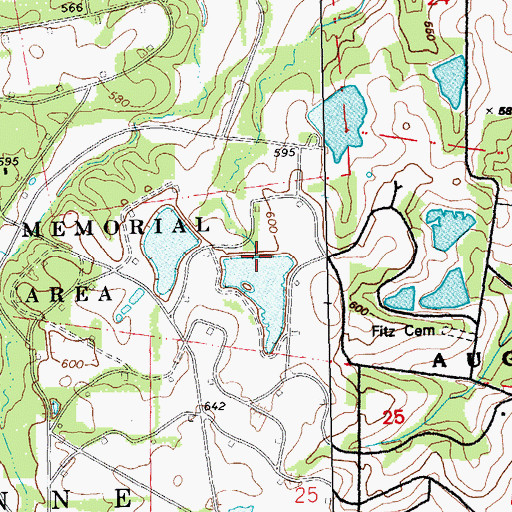 Topographic Map of August A Busch Lake Number 6 Dam, MO