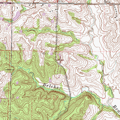 Topographic Map of Cantrell Dam, MO