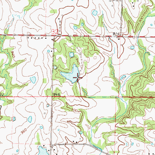 Topographic Map of Clay County Sportsmans Club Lake Dam, MO