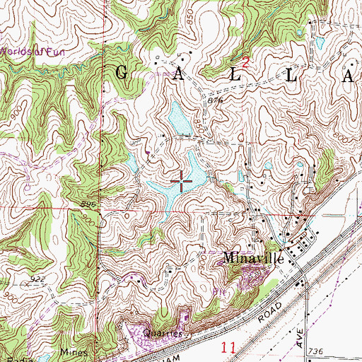 Topographic Map of Number 168 Reservoir, MO