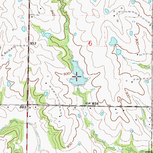 Topographic Map of Number 177 Reservoir, MO