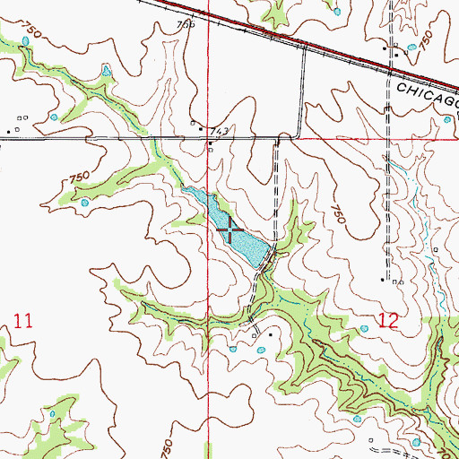 Topographic Map of Buckman Lake, MO