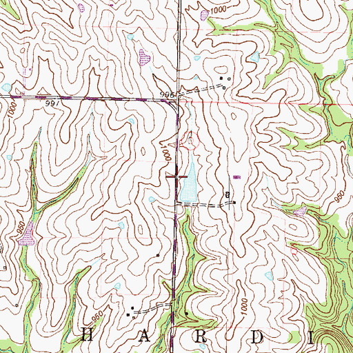 Topographic Map of Morse Lake Dam, MO