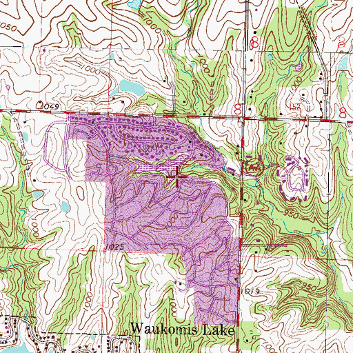 Topographic Map of Number 791 Dam, MO