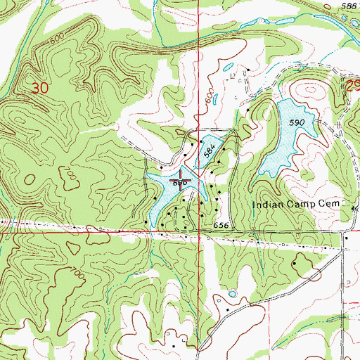 Topographic Map of Crystal Lake Dam, MO