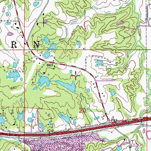 Topographic Map of Petersmeyers Lower Lake Dam, MO