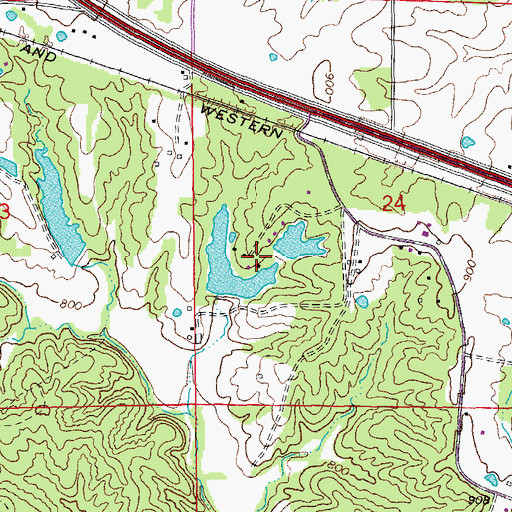 Topographic Map of B and K Lake Number 2 Dam, MO