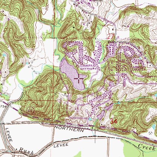 Topographic Map of Enoch Lake, MO