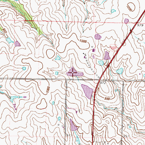 Topographic Map of J C Ranch Lake, MO
