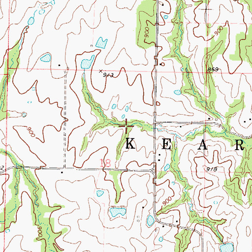 Topographic Map of Hal Reed Lake, MO