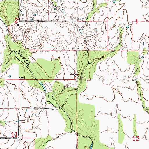 Topographic Map of Vannoy West Lake Dam, MO
