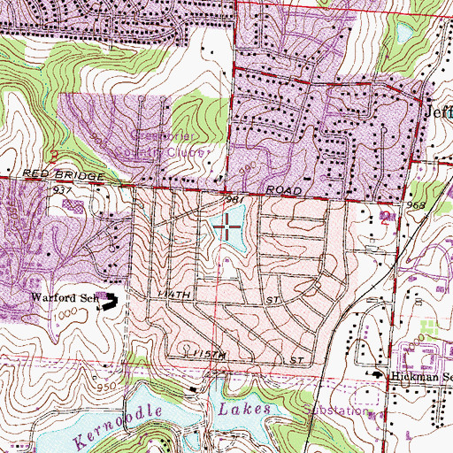 Topographic Map of Terrace Lake, MO