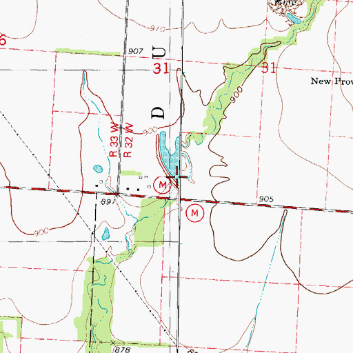 Topographic Map of Raymond Smith Lake, MO