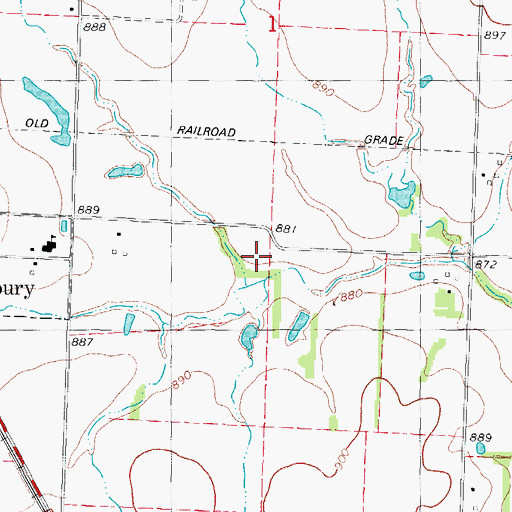 Topographic Map of Number 654 Dam, MO