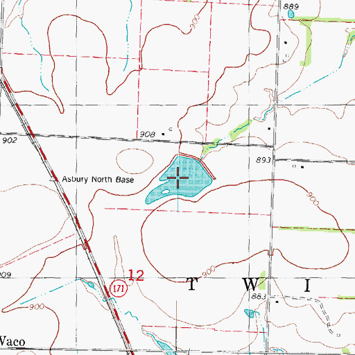 Topographic Map of Herr Lake, MO