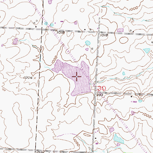Topographic Map of Uhlmann Lake, MO