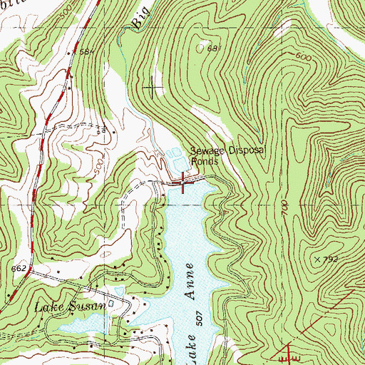Topographic Map of Lake Forest Dam, MO