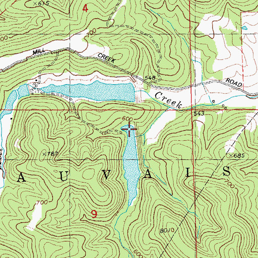 Topographic Map of Number 31 Dam (historical), MO