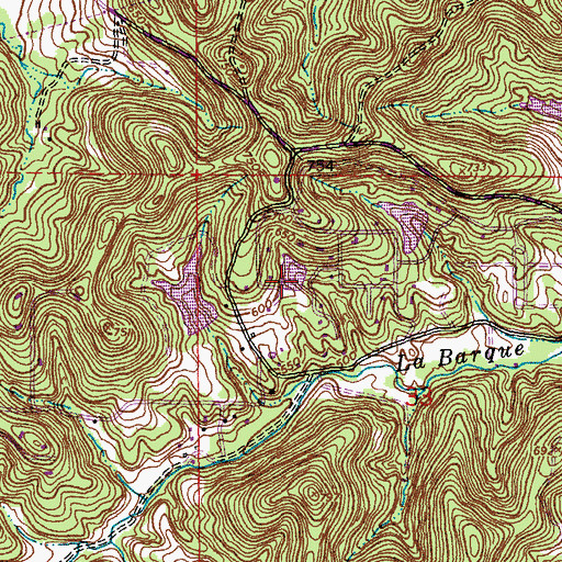 Topographic Map of Gem Lake, MO