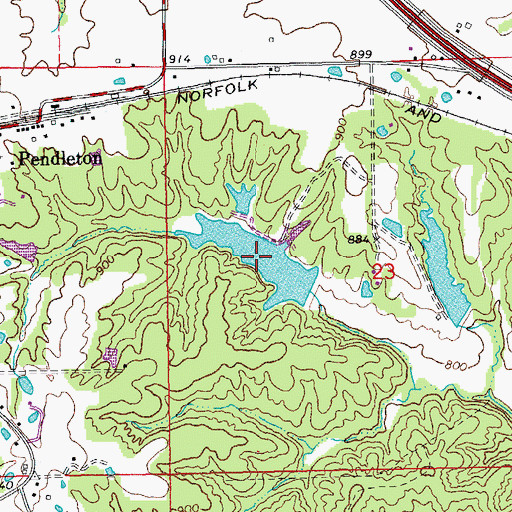 Topographic Map of Lake Oyate, MO