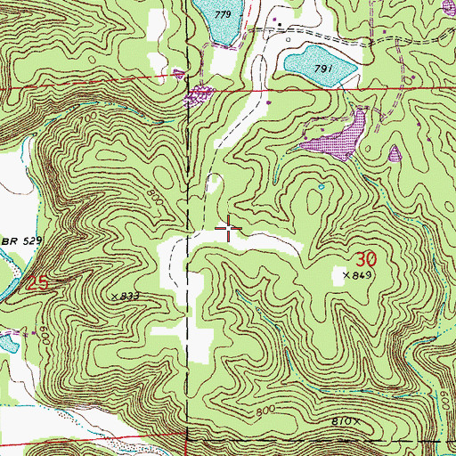 Topographic Map of Koepke Lake North Dam, MO