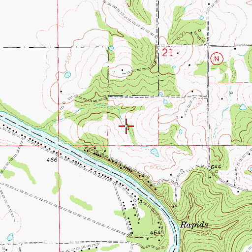 Topographic Map of Kober Lake, MO