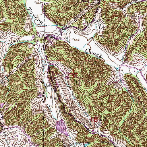 Topographic Map of Goessling Dam, MO