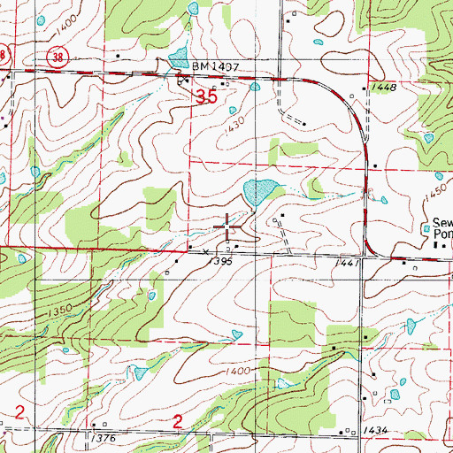 Topographic Map of Number 796 Dam, MO