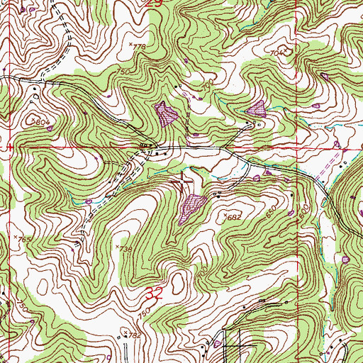 Topographic Map of Cedar Ridge Number 2 Dam, MO