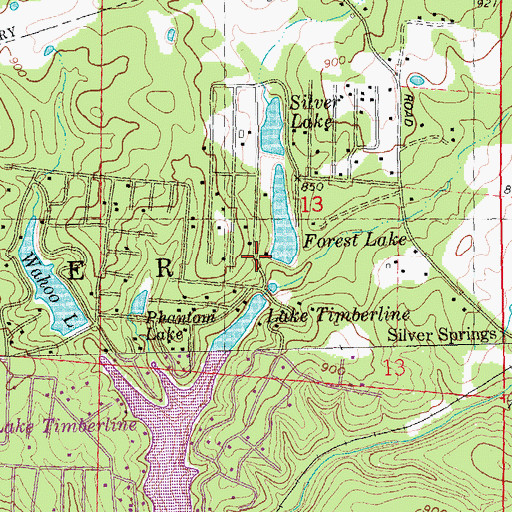 Topographic Map of Forest Lake Dam, MO