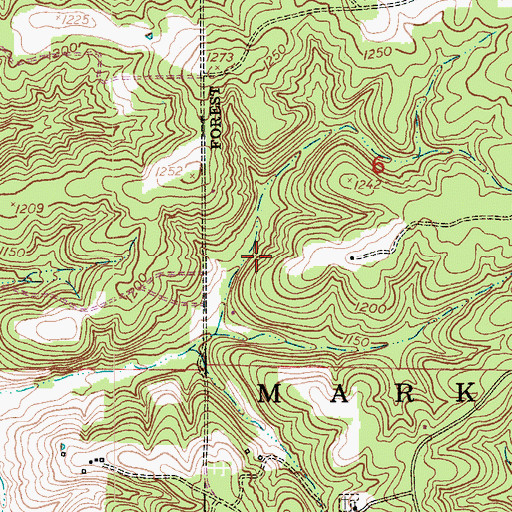 Topographic Map of Morris Lake Dam, MO
