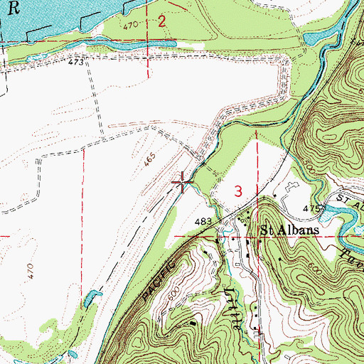 Topographic Map of Little Tavern Creek, MO