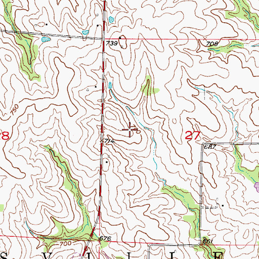 Topographic Map of Agee School (historical), MO