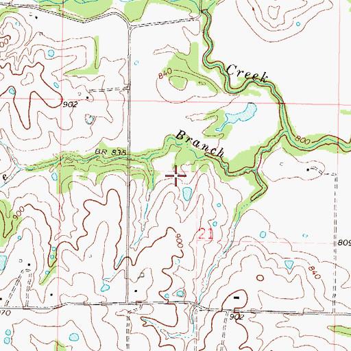 Topographic Map of Township of Kearney, MO