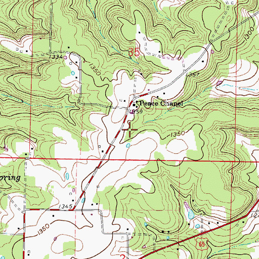 Topographic Map of Township of Franklin Number 1, MO