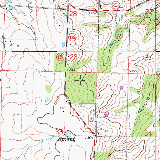 Topographic Map of Township of Jackson Number 1, MO