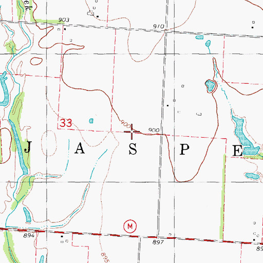 Topographic Map of Township of Jasper, MO