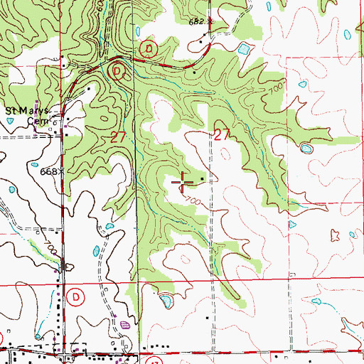 Topographic Map of Township of Hawk Point, MO
