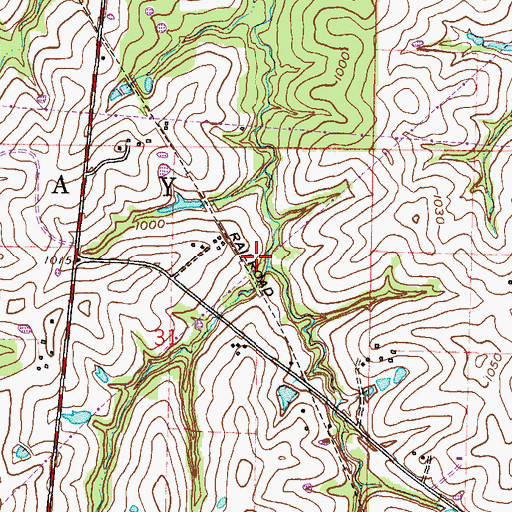 Topographic Map of Township of May, MO