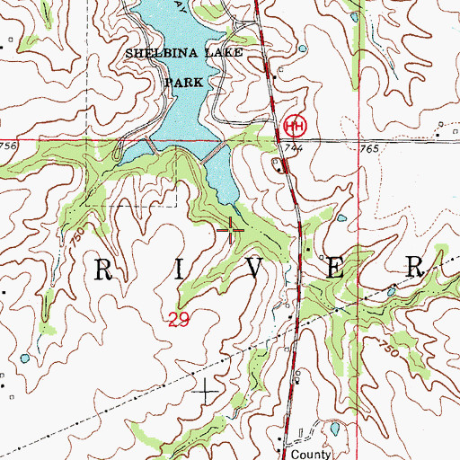Topographic Map of Township of Salt River, MO