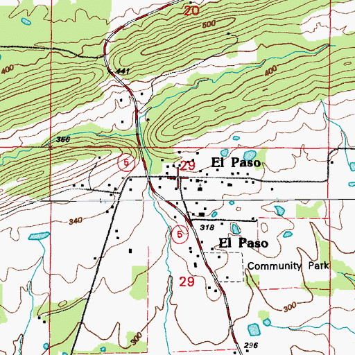 Topographic Map of El Paso, AR