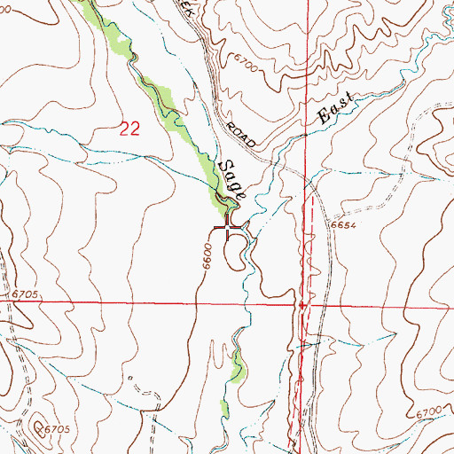 Topographic Map of East Creek, MT