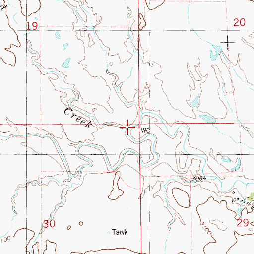Topographic Map of Flasted Creek, MT