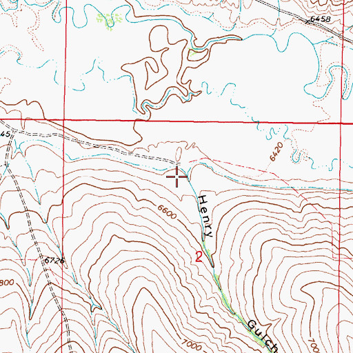 Topographic Map of Henry Gulch, MT