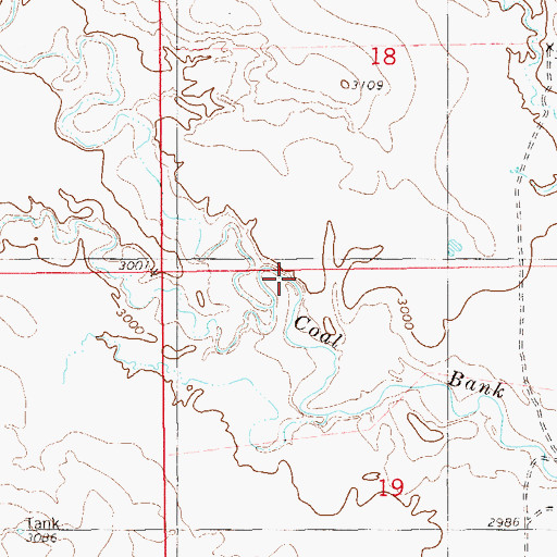 Topographic Map of North Fork Coal Bank Creek, MT