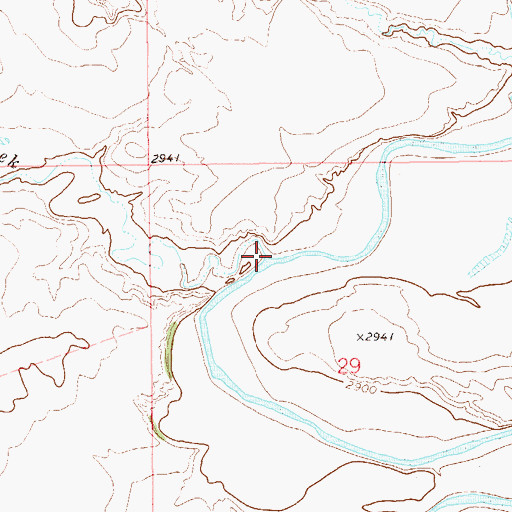 Topographic Map of Soda Creek, ND