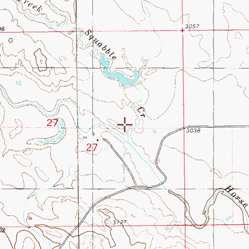 Topographic Map of Squabble Creek, MT