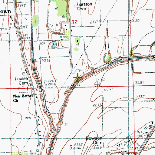 Topographic Map of New Bethel Church, AR