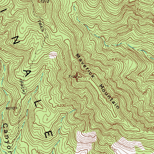 Topographic Map of Maverick Mountain, AZ