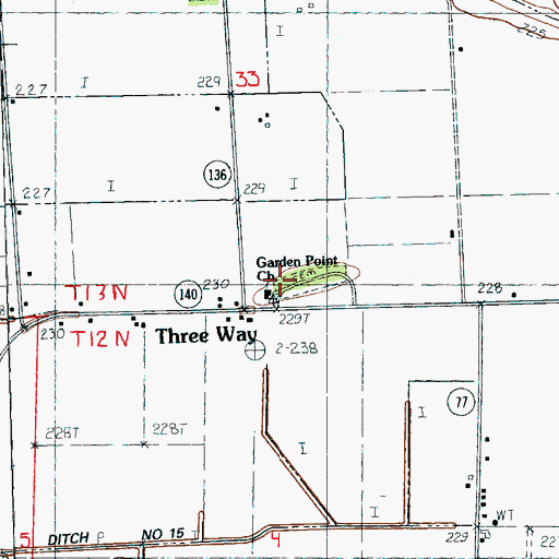 Topographic Map of Garden Point United Methodist Church, AR